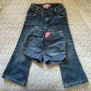 Old navy jeans size 3t Cherokee denim shorts 3t